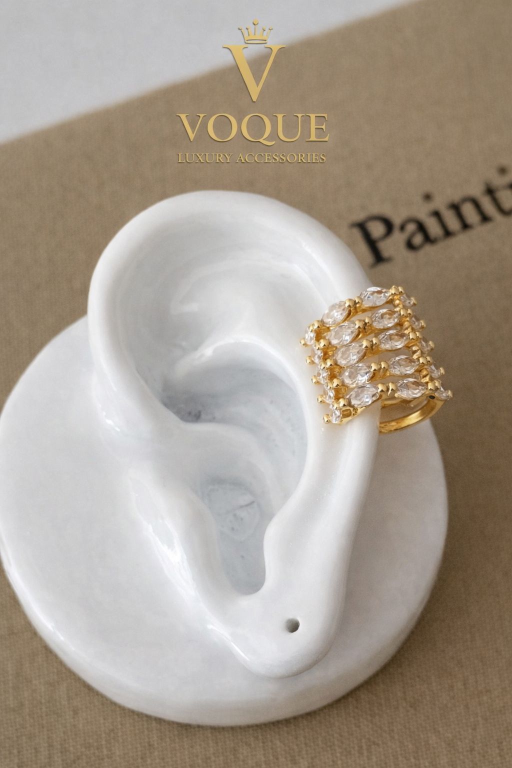 VOQUE Crystal Line Ear Cuff