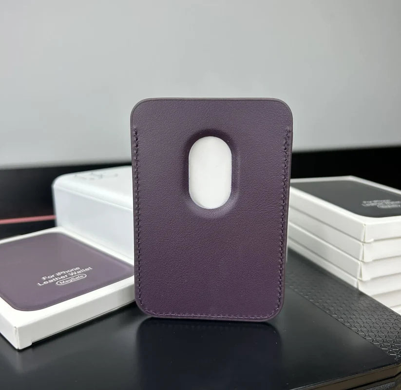VOQUE MagSafe Premium Deri Kartlık - Mor