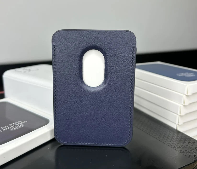 VOQUE MagSafe Premium Deri Kartlık - Gece Mavisi