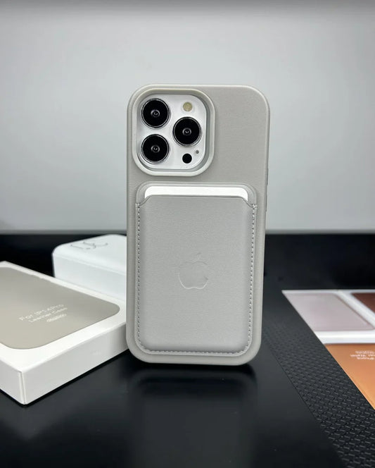 VOQUE MagSafe Premium Deri Kartlık - Gri