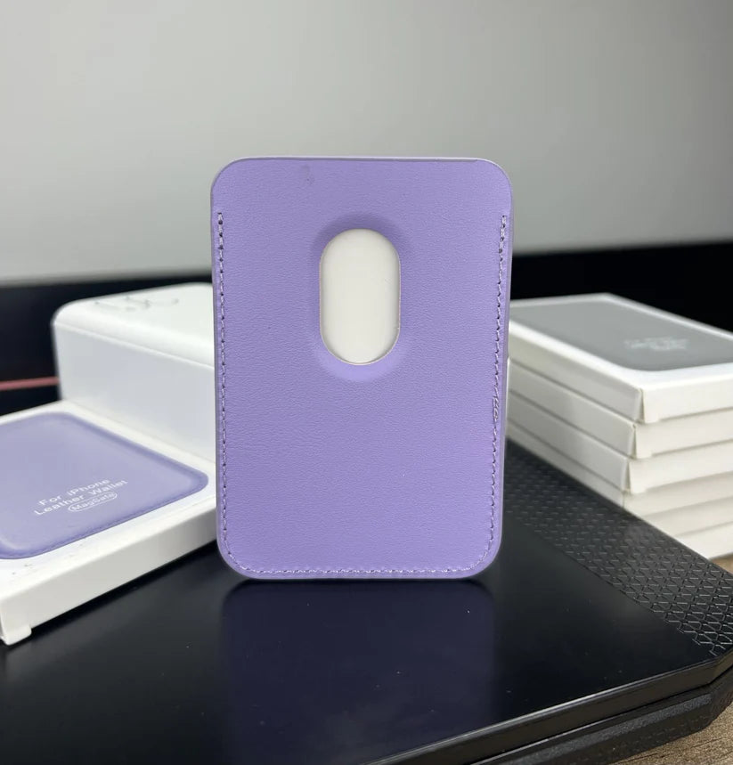VOQUE MagSafe Premium Deri Kartlık -Lila