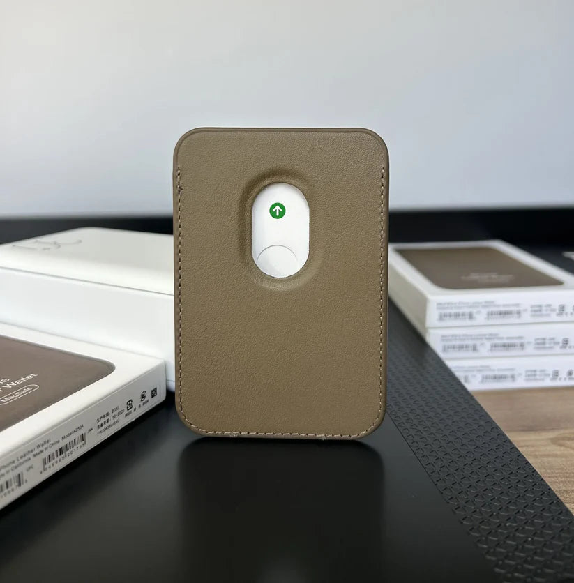 VOQUE MagSafe Premium Deri Kartlık -Zeytin Yeşili
