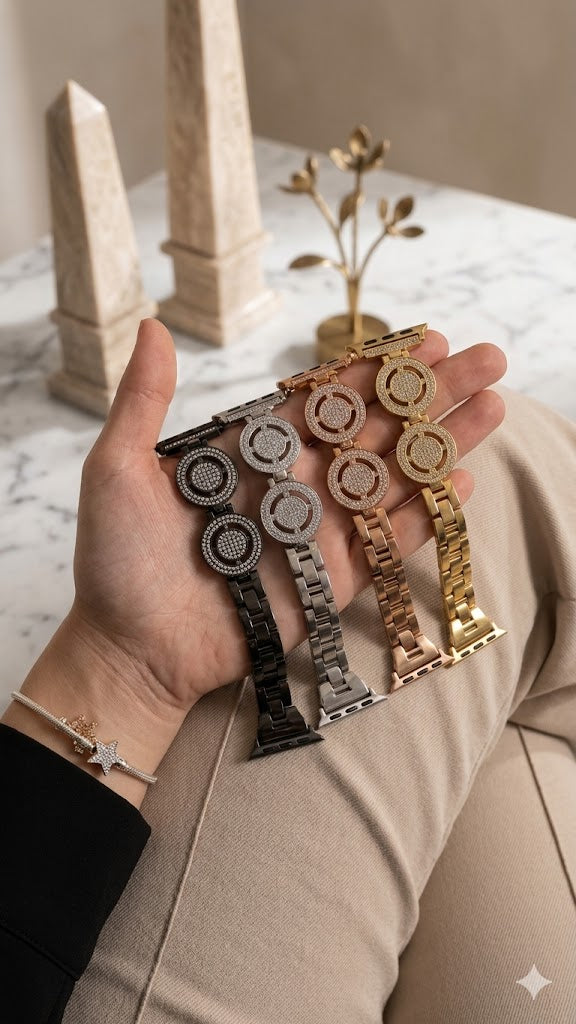 LuxeRing Taşlı Apple Watch Kordonu