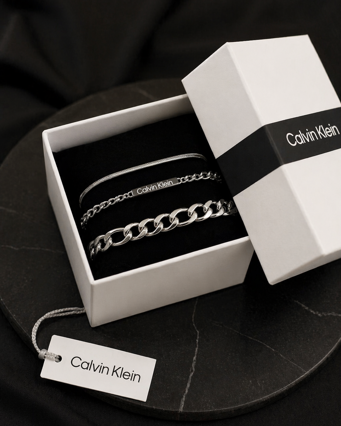 CK Silver Chain Set 3’lü