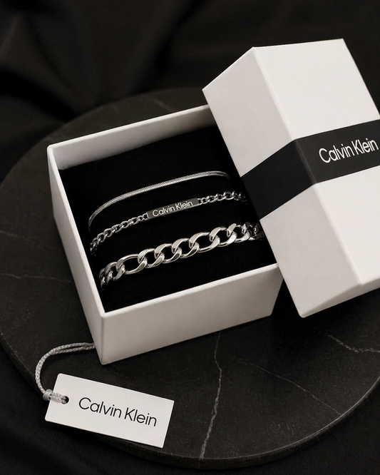 CK Silver Chain Set 3’lü