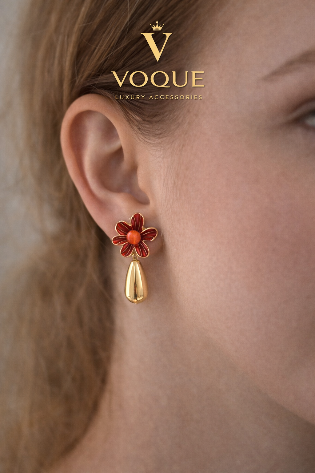 VOQUE Scarlet Flora Küpe