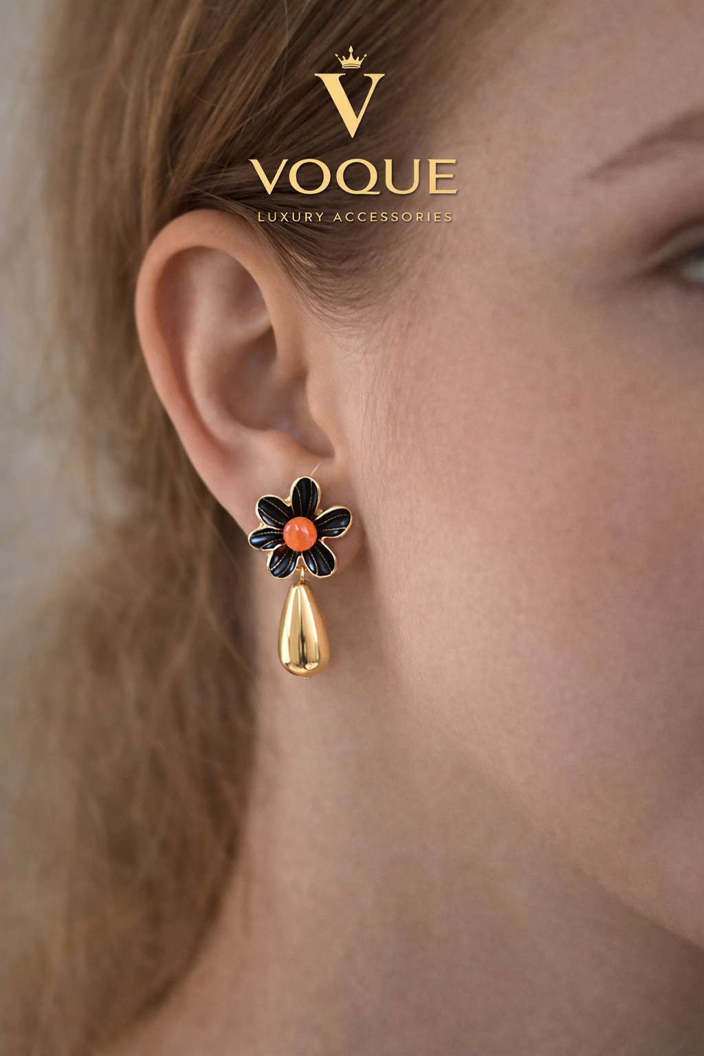 VOQUE Noir Flora Küpe