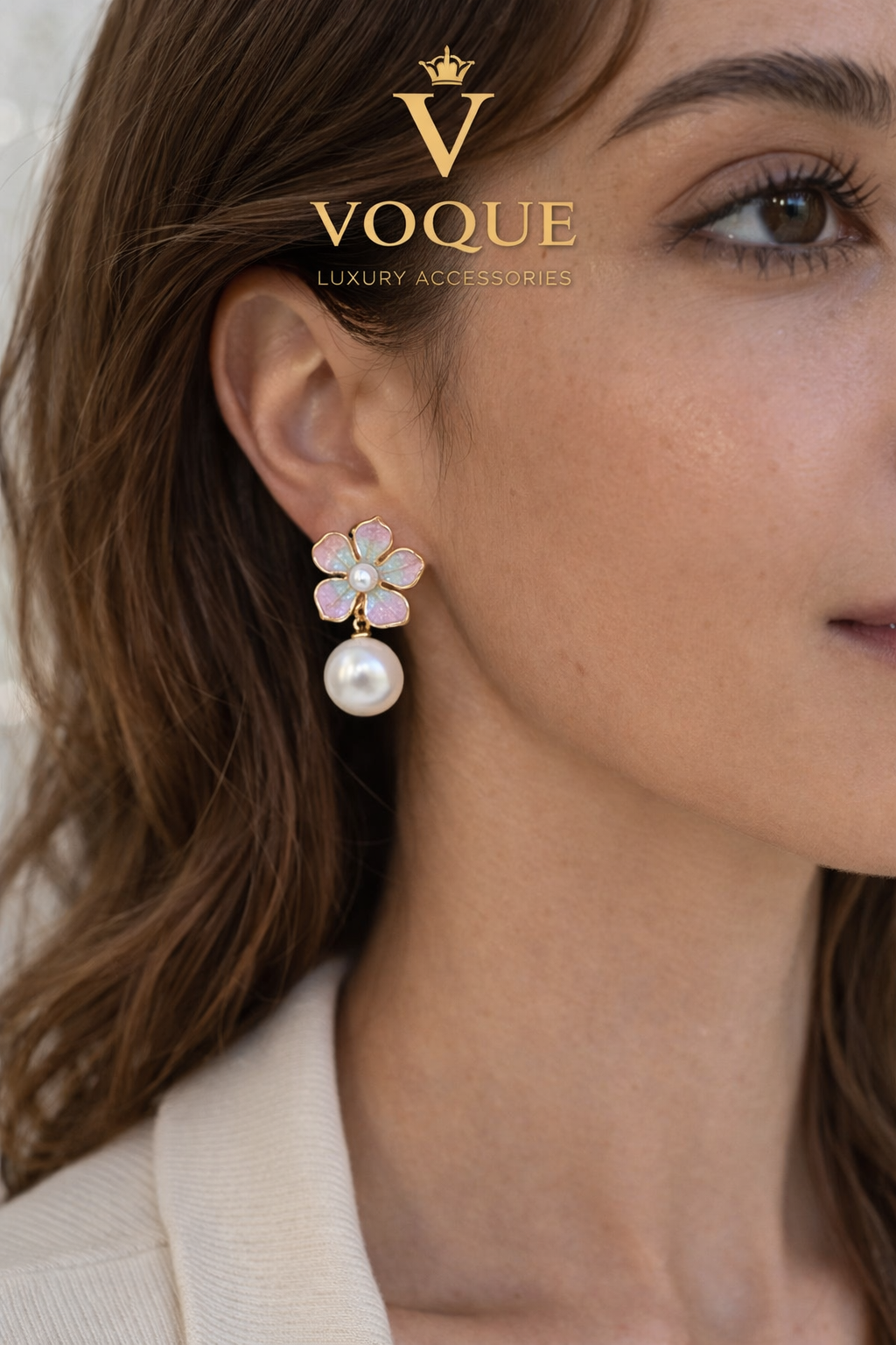 VOQUE Pastel Pearl Bloom Küpe