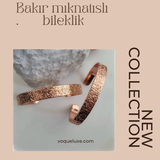 Mıknatıslı,Enerjili dualı,Bakır bileklik