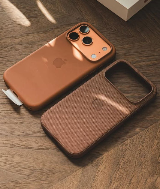 İphone MagSafe Özellikli Premium Tech Dokuma Kılıf Kahverengi