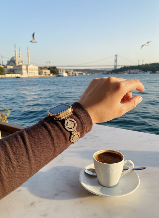 LuxeRing Taşlı Apple Watch Kordonu