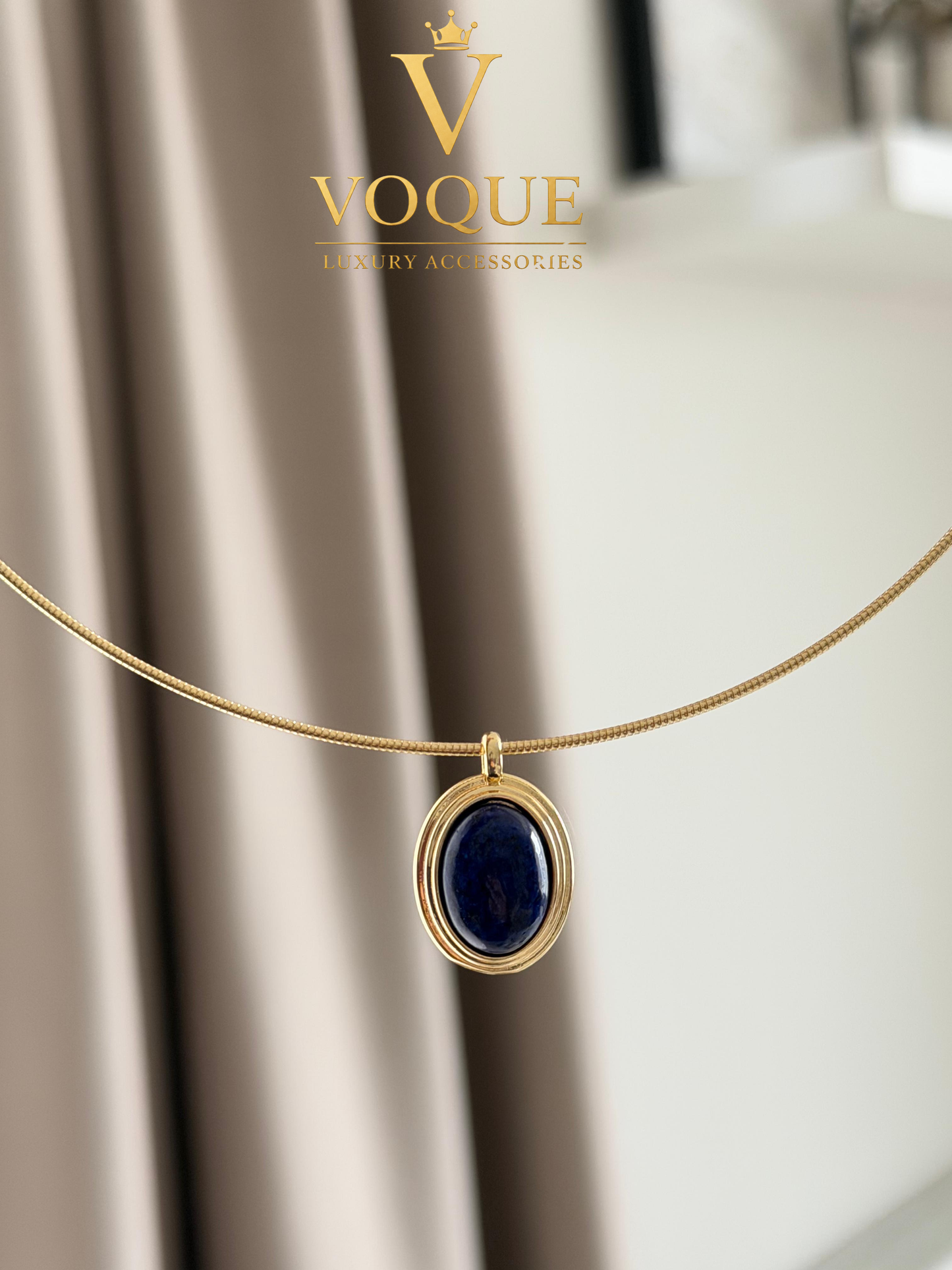 VOQUE Lüks Doğal Taşlı Choker Kolye