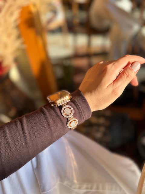 LuxeRing Taşlı Apple Watch Kordonu